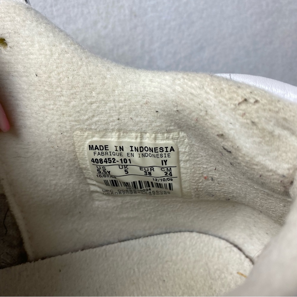 Nike Jordan Retro 4 Big Kids White Sneakers Size 5.5 Silver Jumpman Basketball - Picture 7 of 10